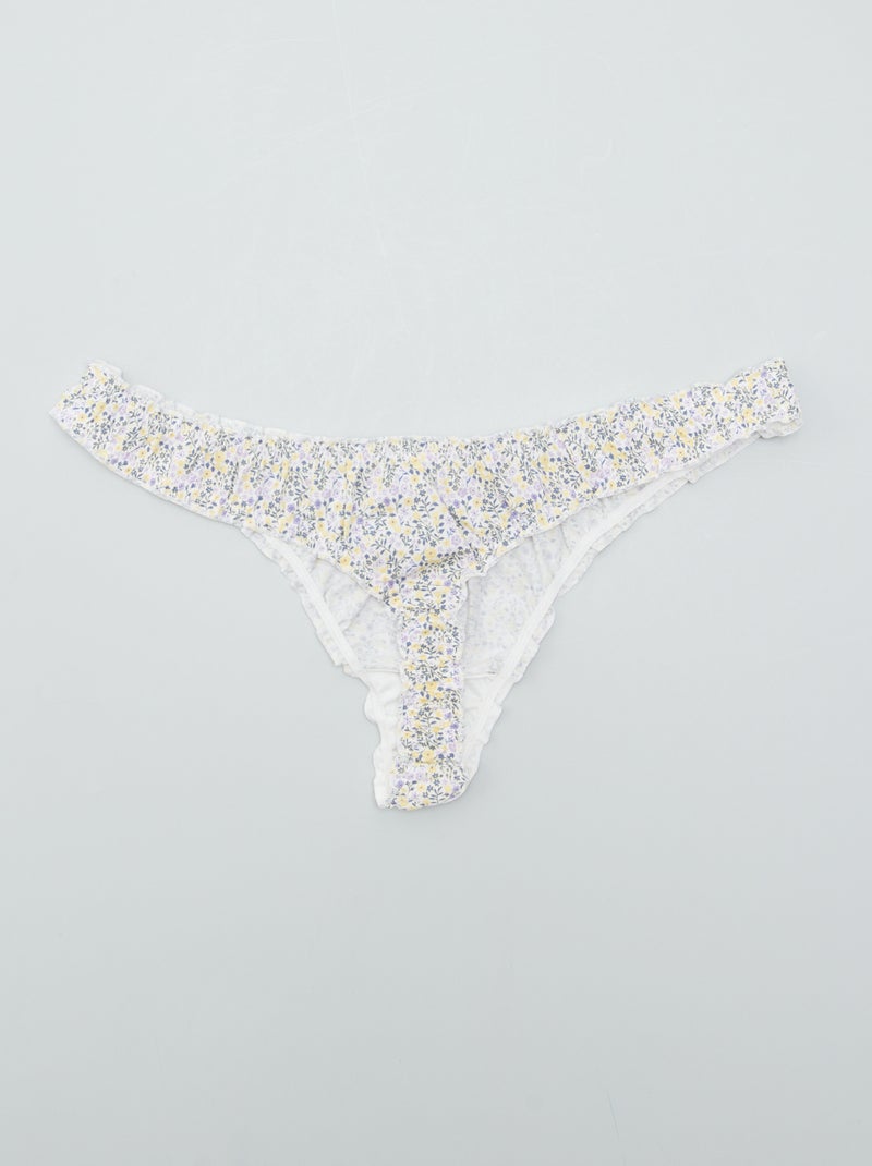 Set di 2 perizomi bloomer floreali BIANCO - Kiabi