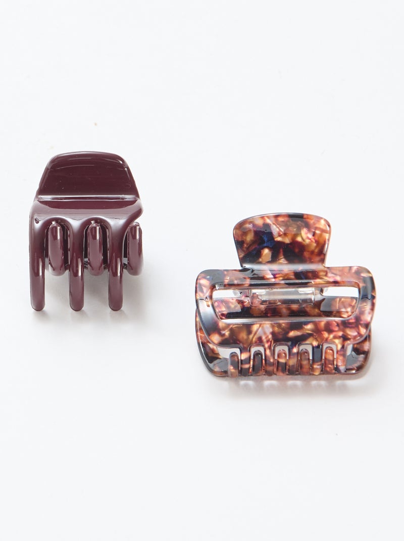 Set di 2 piccole mollette per capelli Rosso - Kiabi