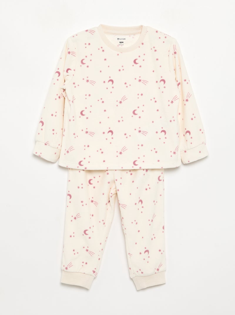Set di 2 pigiami 2 pezzi in pile stampato Rosa - Kiabi
