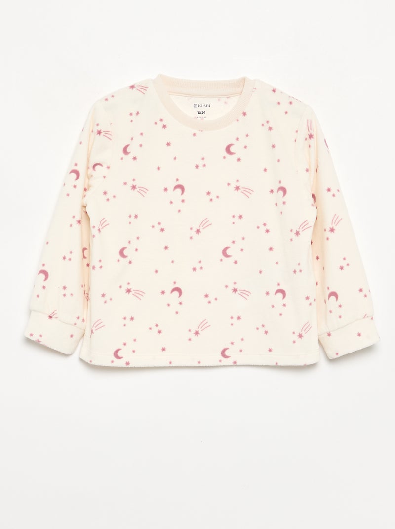 Set di 2 pigiami 2 pezzi in pile stampato Rosa - Kiabi