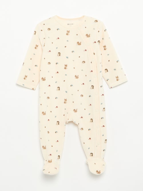Set di 2 pigiami in velluto con piedini - Kiabi