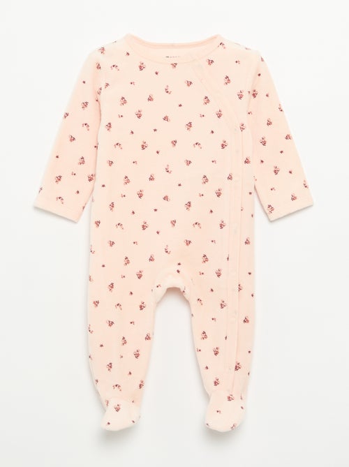 Set di 2 pigiami in velluto con piedini - Kiabi