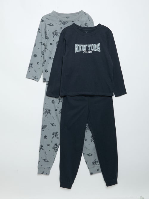 Set di 2 pigiami lunghi in jersey - Kiabi