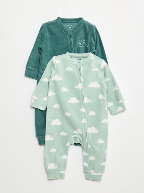 Set di 2 pigiami tuta in pile - 2 pezzi - Kiabi