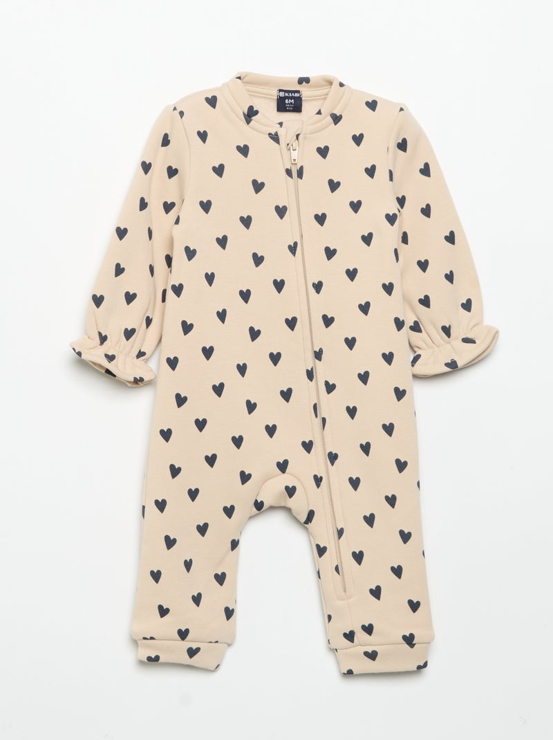 Set di 2 pigiamini interi in pile Beige - Kiabi