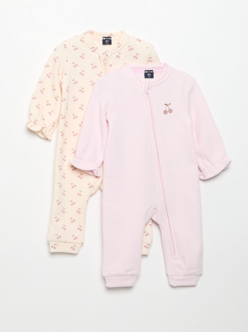 Set di 2 pigiamini interi in pile - Kiabi