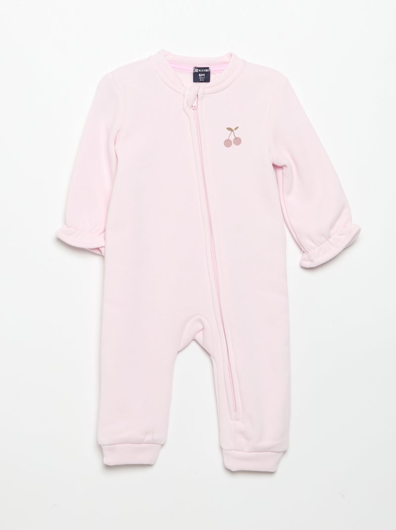 Set di 2 pigiamini interi in pile Rosa - Kiabi