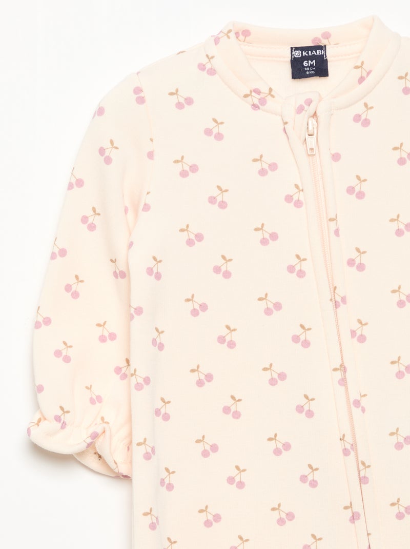 Set di 2 pigiamini interi in pile Rosa - Kiabi