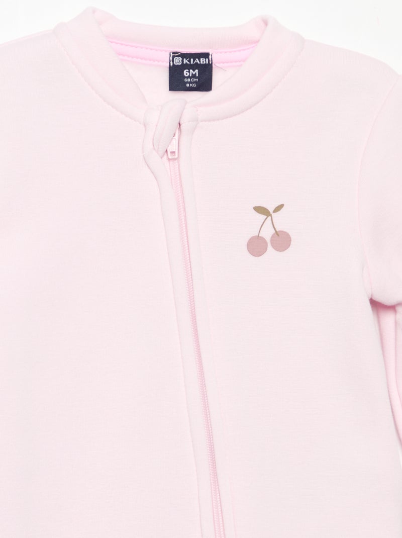 Set di 2 pigiamini interi in pile Rosa - Kiabi