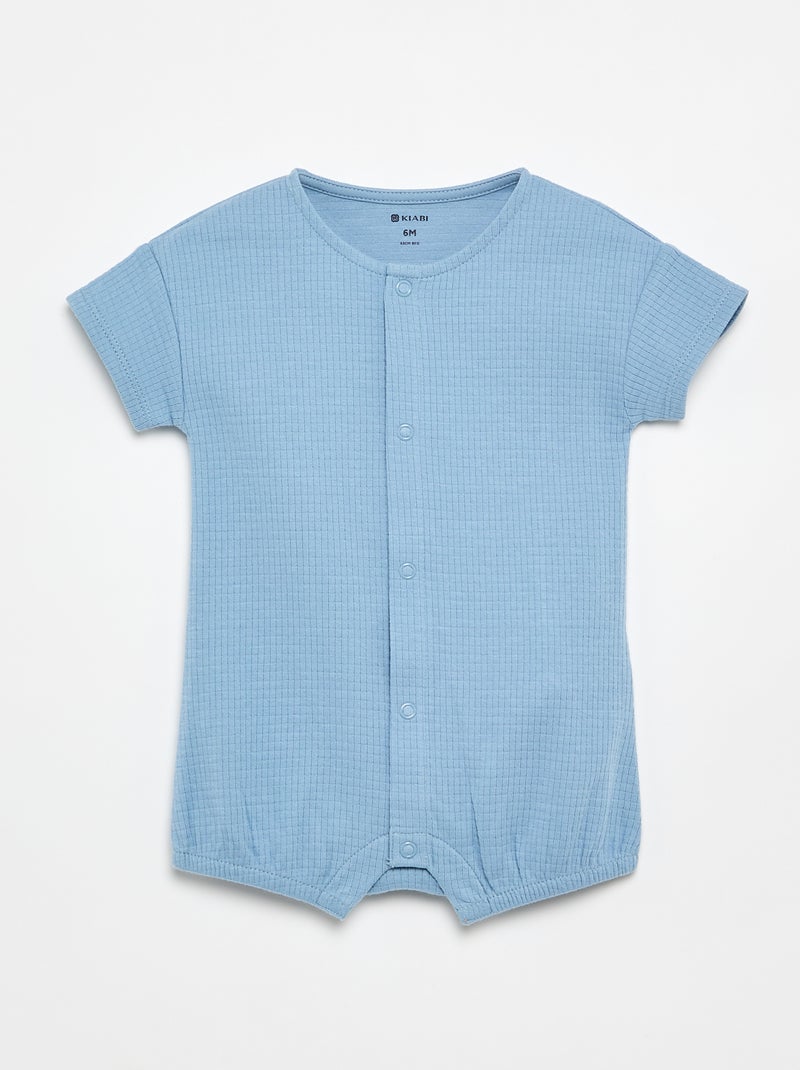 Set di 2 pigiamini leggeri abbottonati Blu - Kiabi