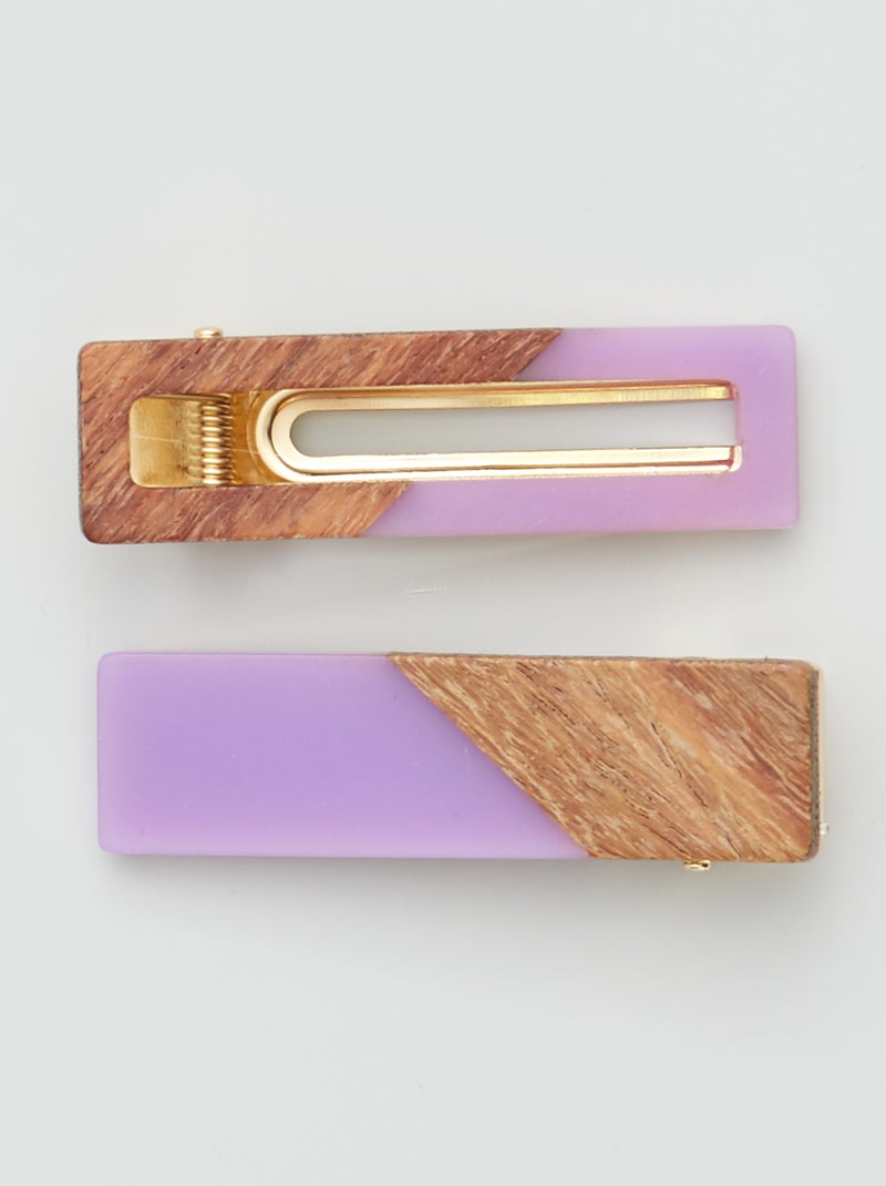 Set di 2 pinze per capelli VIOLA - Kiabi