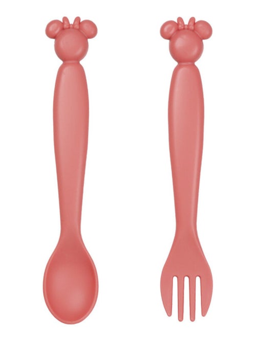 Set di 2 posate per bambini Minnie Thermobaby in plastica senza BPA - Kiabi Set di 2 posate per bambini Minnie Thermobaby in plastica senza BPA - Kiabi