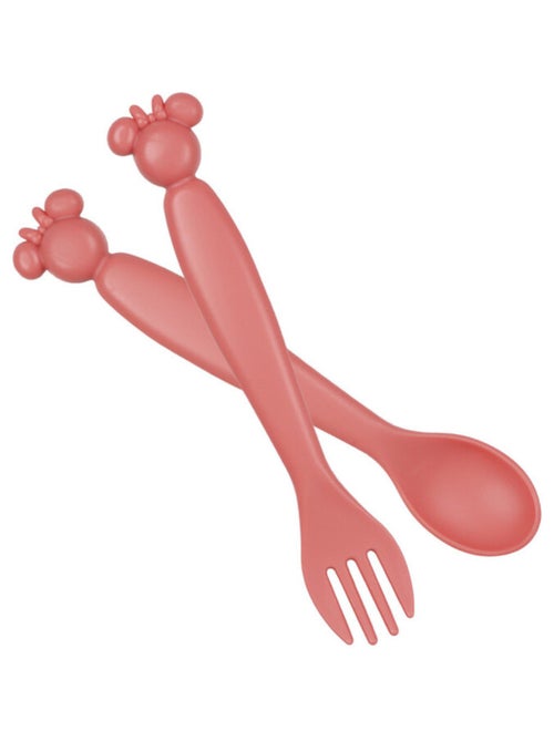 Set di 2 posate per bambini Minnie Thermobaby in plastica senza BPA - Kiabi Set di 2 posate per bambini Minnie Thermobaby in plastica senza BPA - Kiabi