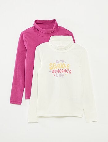 Set di 2 pullover leggeri con collo a dolcevita