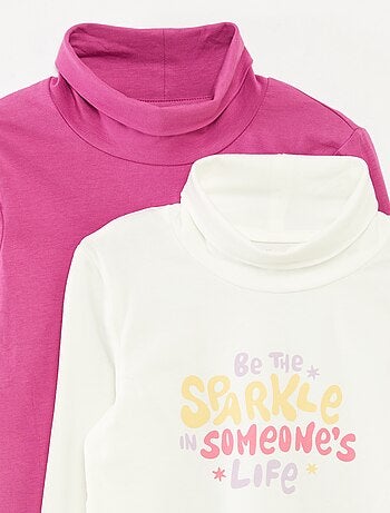 Set di 2 pullover leggeri con collo a dolcevita