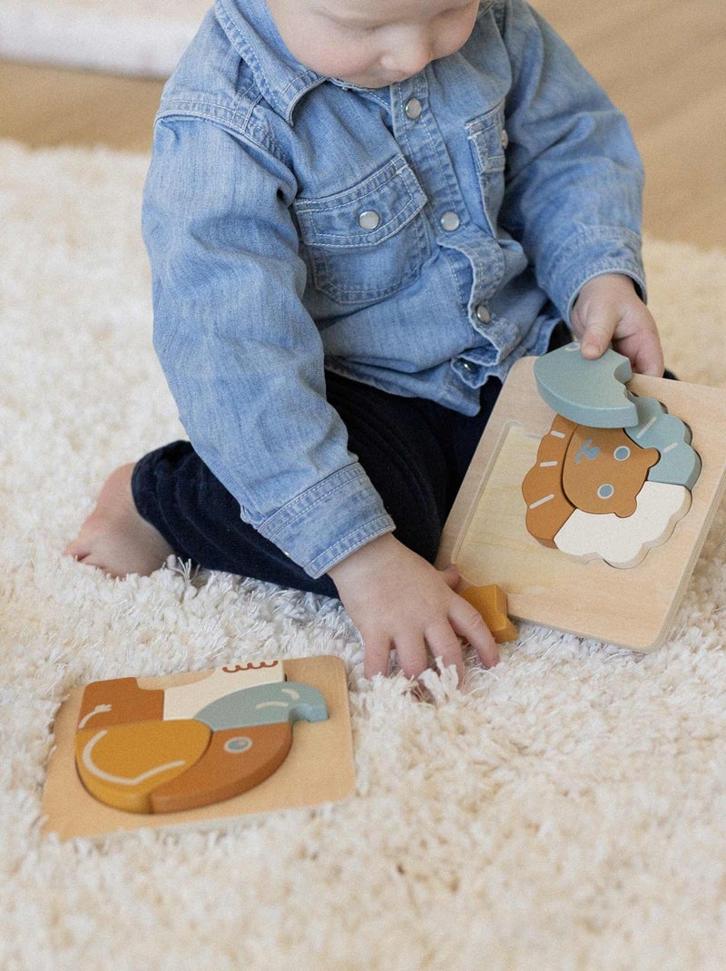 Set di 2 puzzle in legno Multicolore - Kiabi