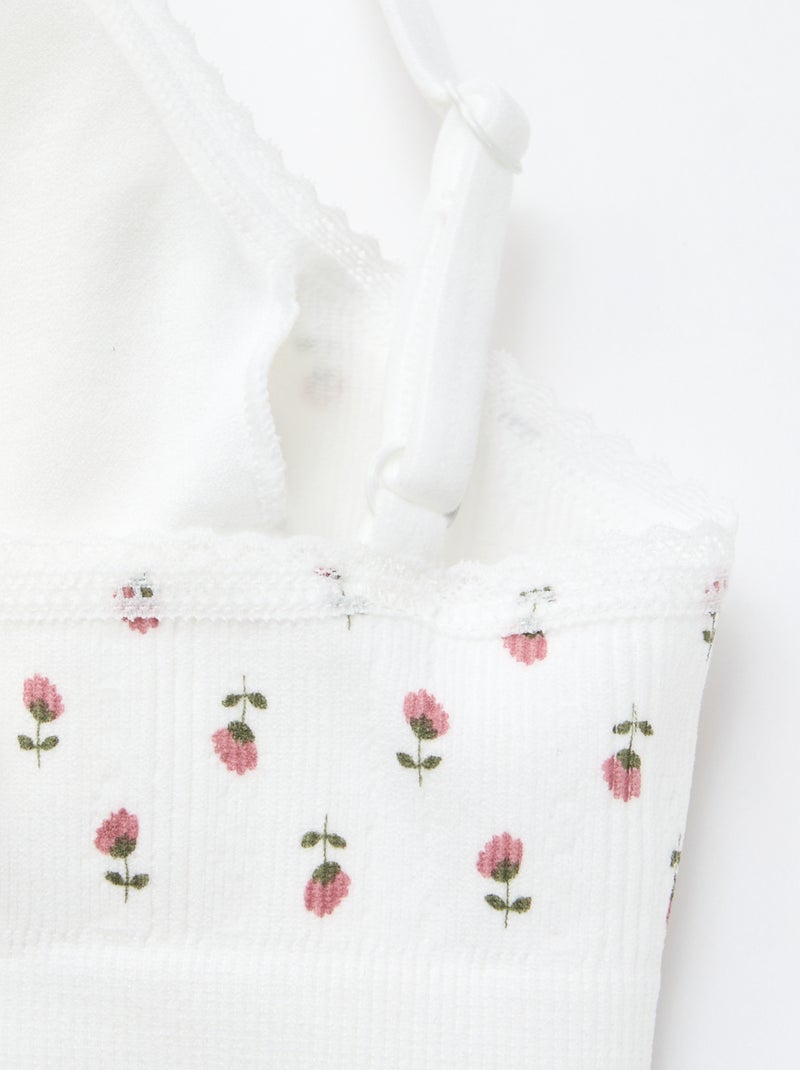 Set di 2 reggiseni a triangolo in costina Bianco - Kiabi