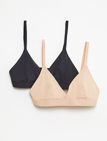 Set di 2 reggiseni a triangolo in microfibra