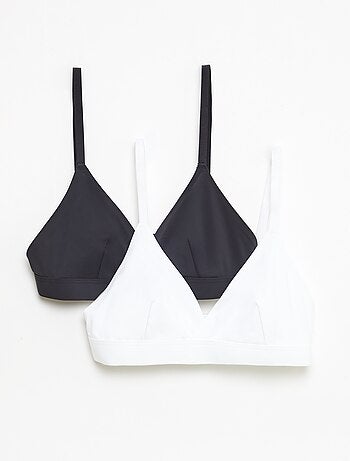 Set di 2 reggiseni a triangolo in microfibra