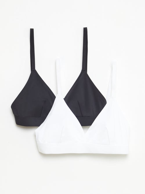 Set di 2 reggiseni a triangolo in microfibra - Kiabi