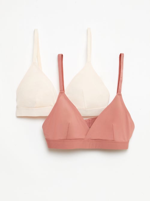 Set di 2 reggiseni a triangolo in microfibra - Kiabi