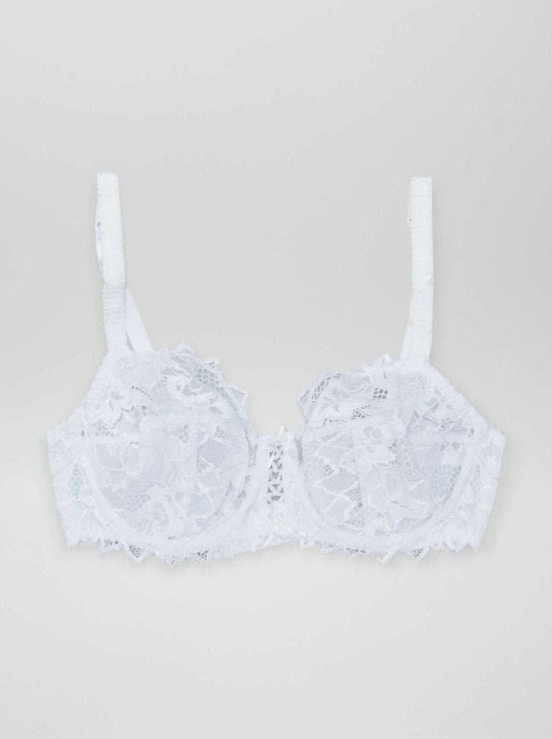 Set van 2 kanten beha's 'Arum' 'Sans Complexe' - WIT/ROZE - - 45.00