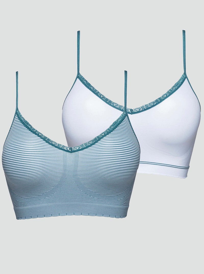 Set di 2 reggiseni 'Billet Doux' bianco/blu - Kiabi