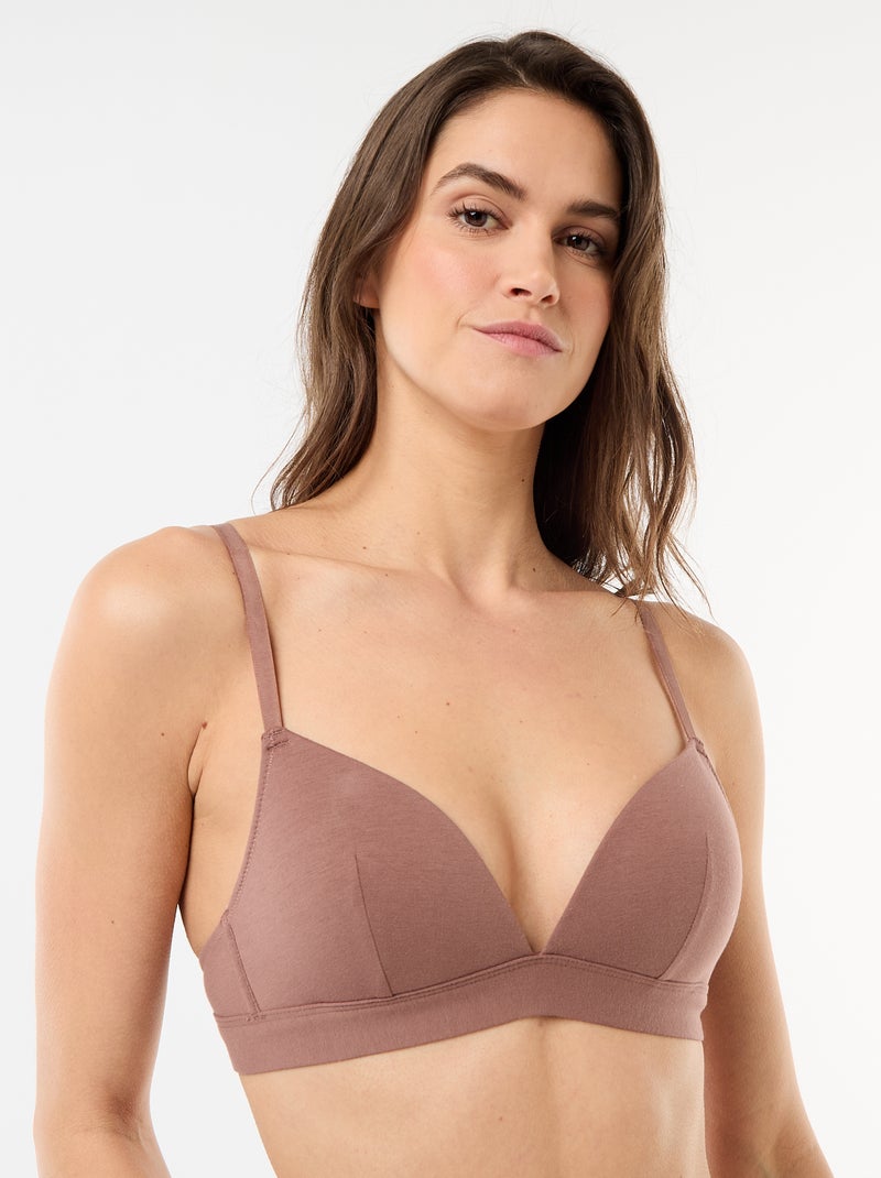 Set di 2 reggiseni in cotone Bianco Ecru - Kiabi