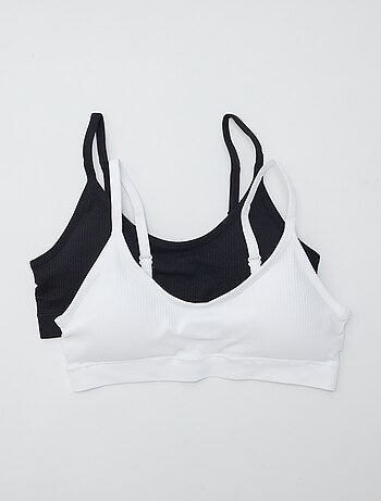 Set di 2 reggiseni sportivi a coste