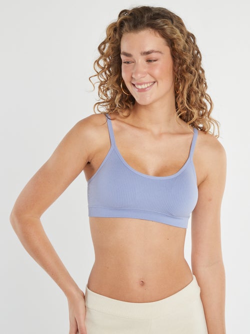 Set di 2 reggiseni sportivi a coste - Kiabi