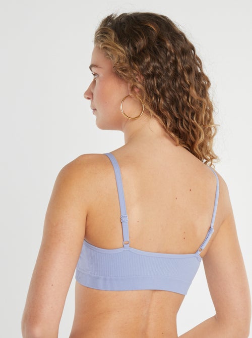 Set di 2 reggiseni sportivi a coste - Kiabi