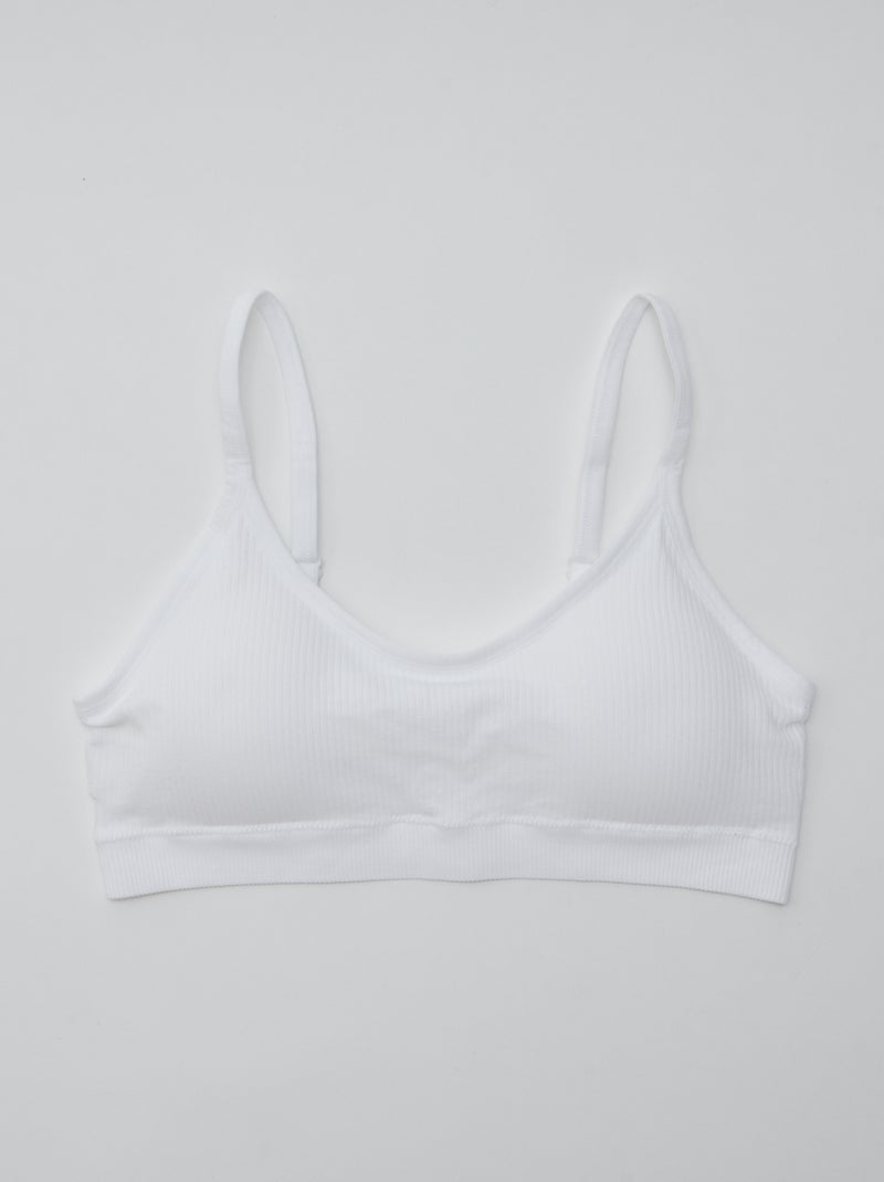 Set di 2 reggiseni sportivi a coste BLU - Kiabi