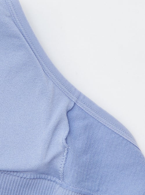 Set di 2 reggiseni sportivi a coste - Kiabi