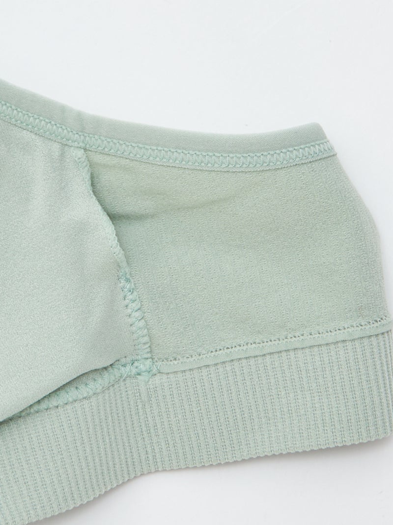 Set di 2 reggiseni sportivi a coste BLU - Kiabi