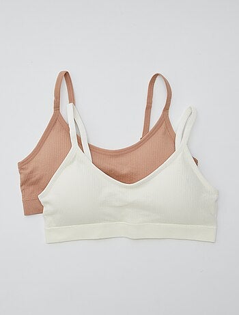 Set di 2 reggiseni sportivi a coste