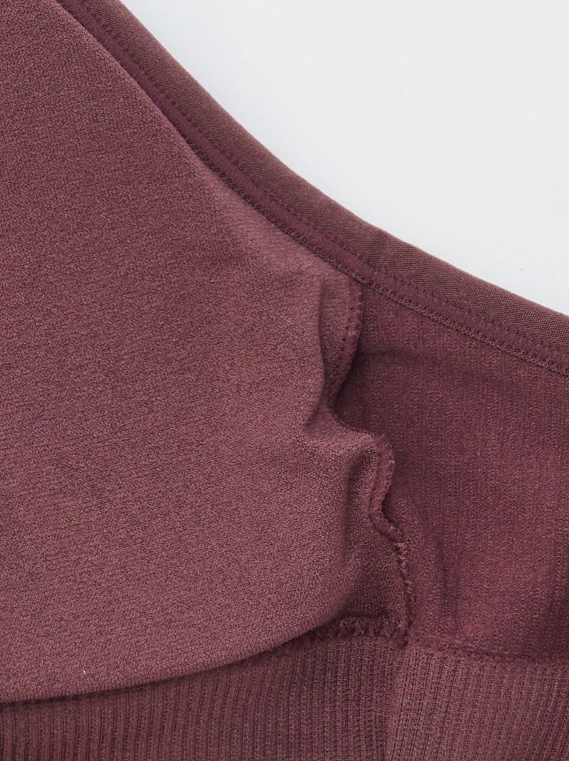 Set di 2 reggiseni sportivi a coste ROSA - Kiabi