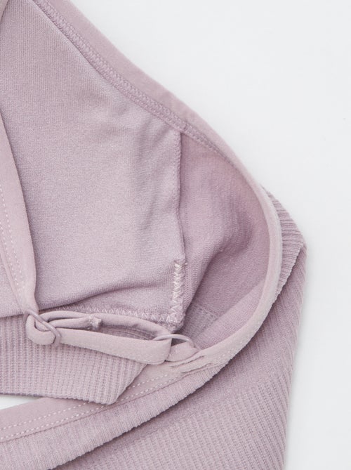 Set di 2 reggiseni sportivi a coste - Kiabi