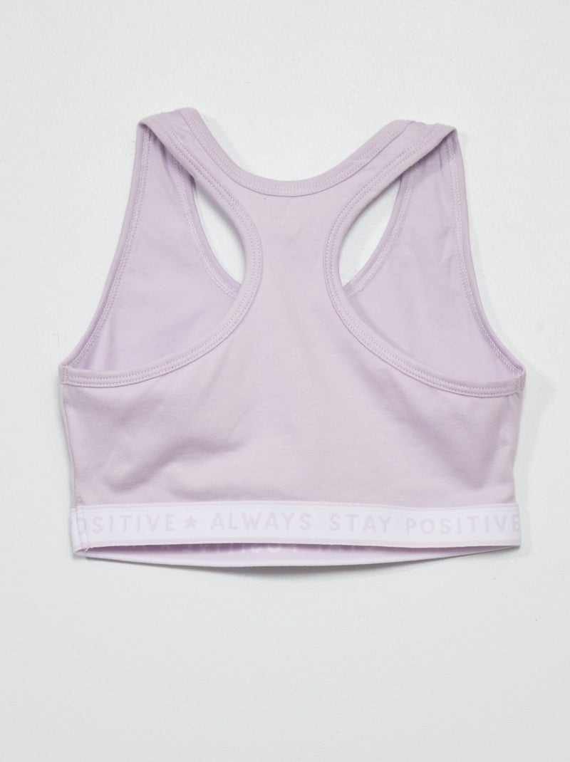 Set di 2 reggiseni sportivi BIANCO - Kiabi