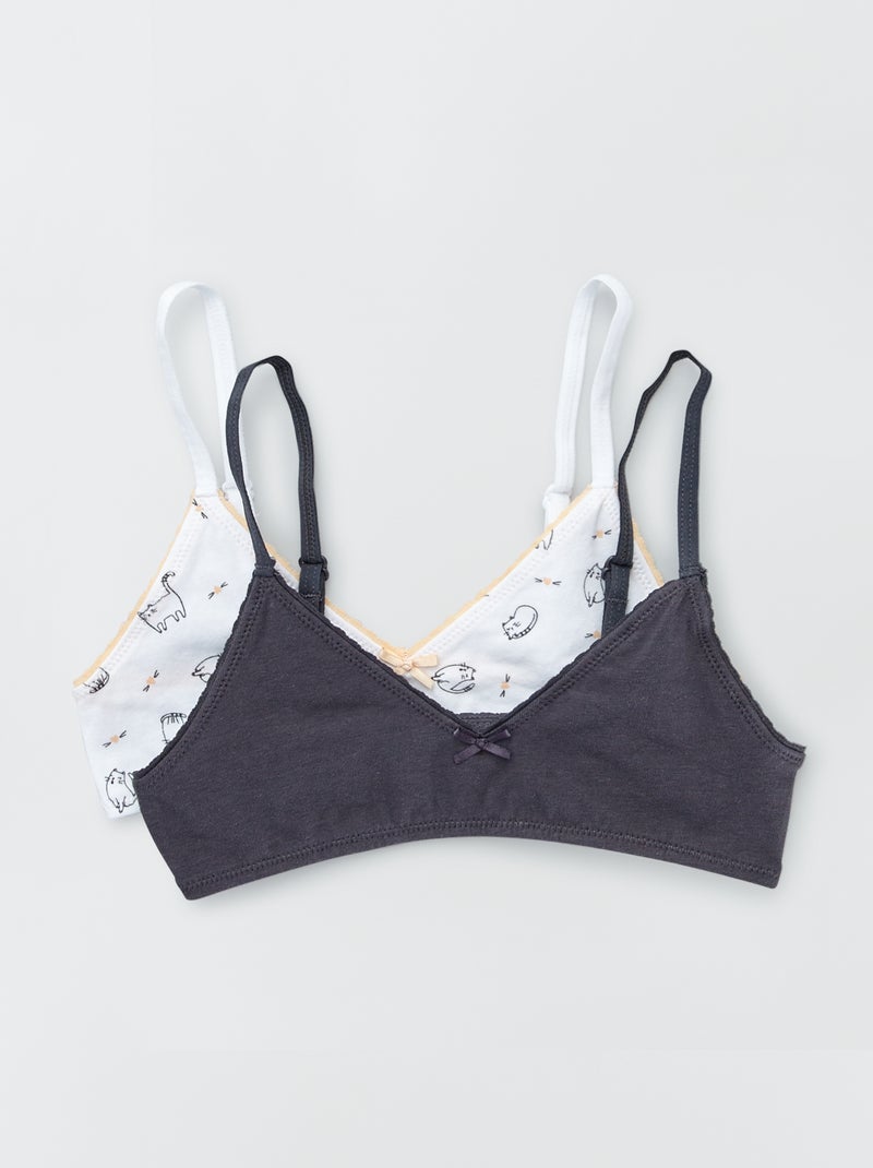 Set di 2 reggiseni sportivi BIANCO - Kiabi