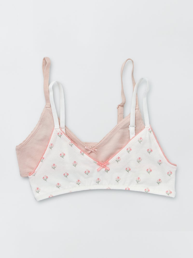 Set di 2 reggiseni sportivi BIANCO - Kiabi