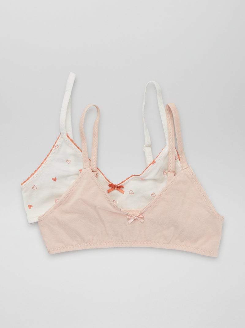 Set di 2 reggiseni sportivi BIANCO - Kiabi