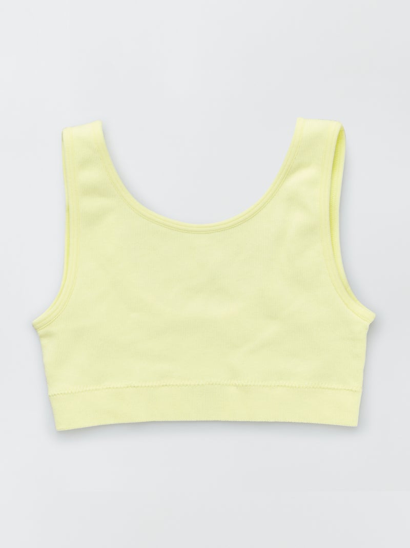 Set di 2 reggiseni sportivi GIALLO - Kiabi