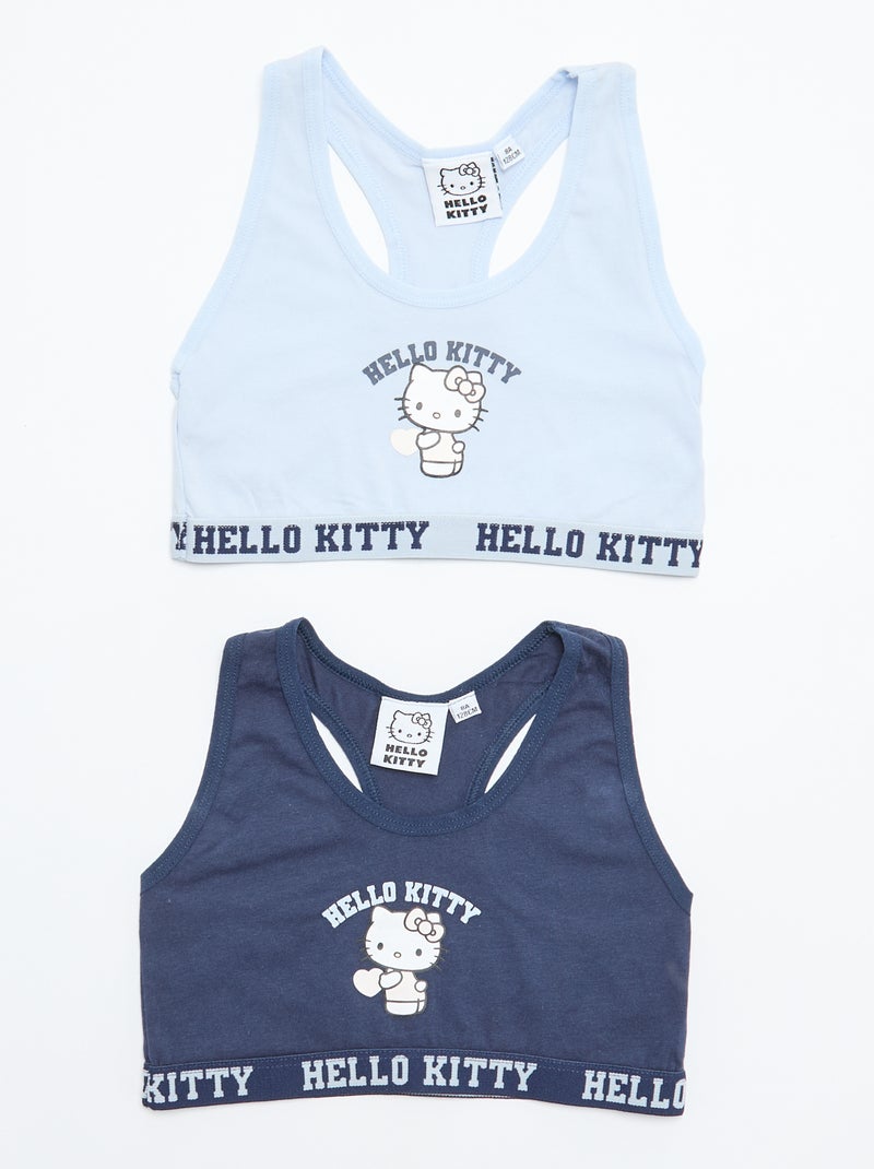 Set di 2 reggiseni sportivi 'Hello Kitty' Blu - Kiabi