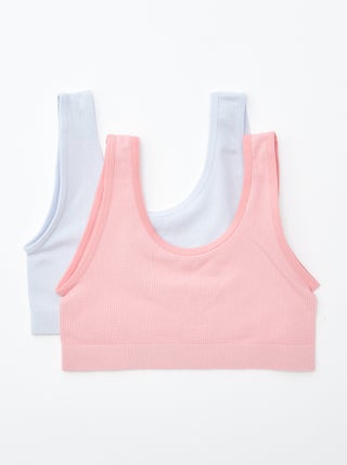 Set di 2 reggiseni sportivi in maglia a coste
