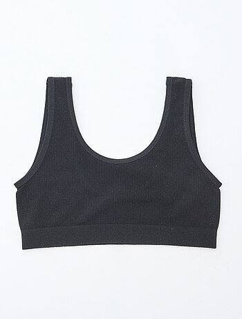 Set di 2 reggiseni sportivi in maglia a coste tinta unita