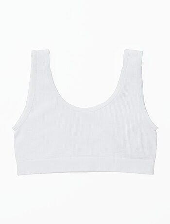 Set di 2 reggiseni sportivi in maglia a coste tinta unita