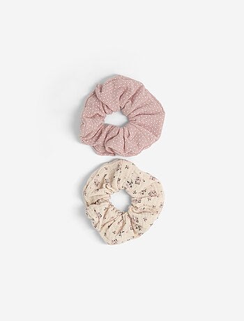 Set di 2 scrunchies stampati