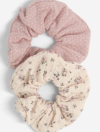 Set di 2 scrunchies stampati