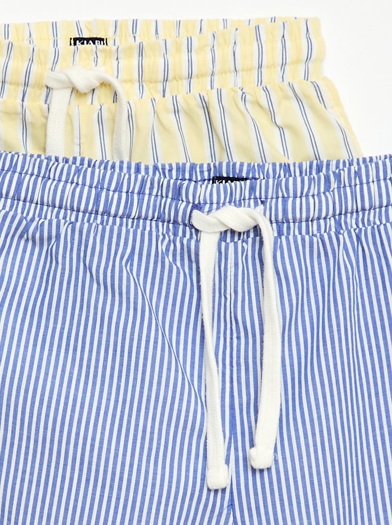 Set di 2 shorts a righe Blu - Kiabi