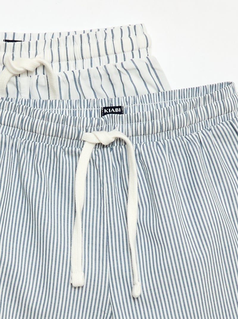 Set di 2 shorts a righe Blu - Kiabi